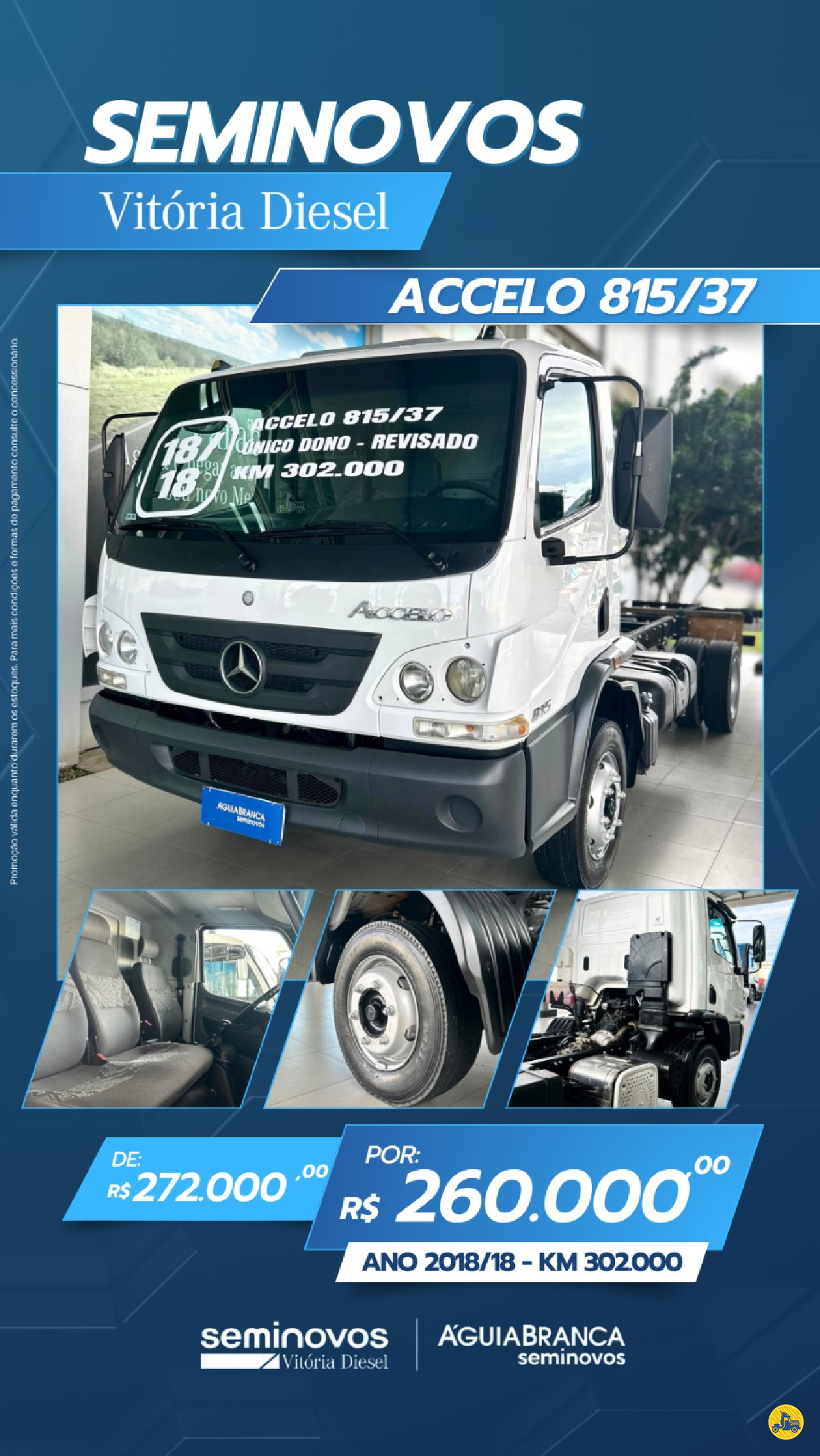 CAMINHAO MERCEDES-BENZ MB 815 Chassis 3/4 4x2 Vitória Diesel - MB CARIACICA ESPÍRITO SANTO ES